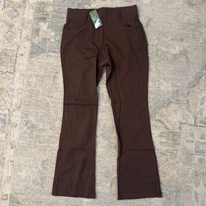 New stretchy flare work pants